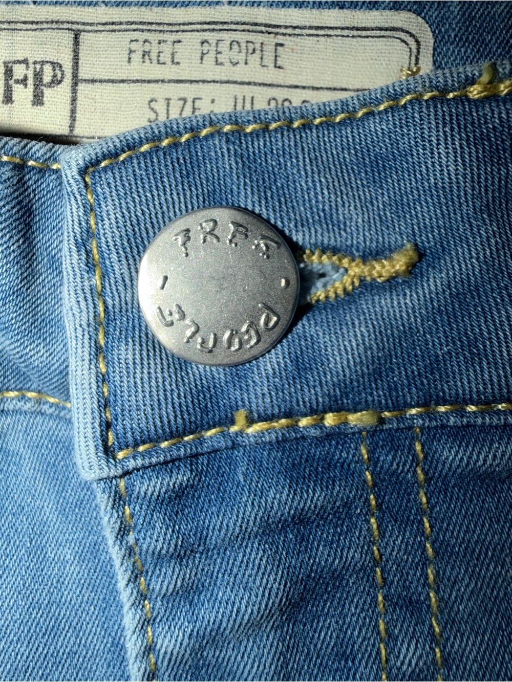 Free People Float On Flare Jeans Size 28 Boho Festival Hippie Y2K Bell Bottoms - Picture 4 of 8